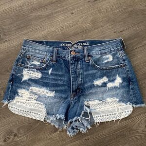 American Eagle High Rise Festival Jean Shorts